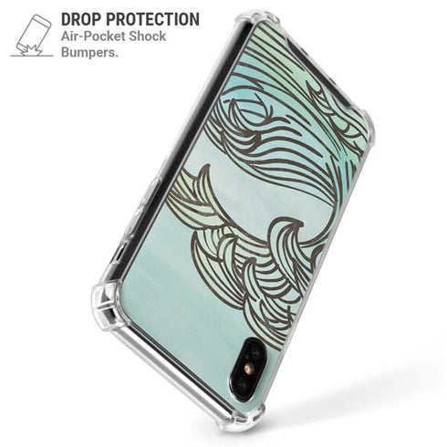 California Big Wave iPhone XS Max Clear Case